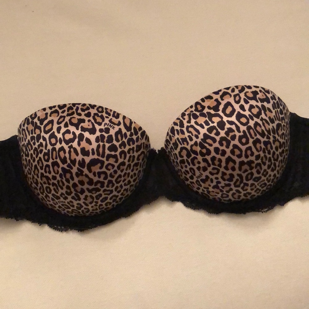 Pink Leopard Print Multi Way Push up Bra size 34b